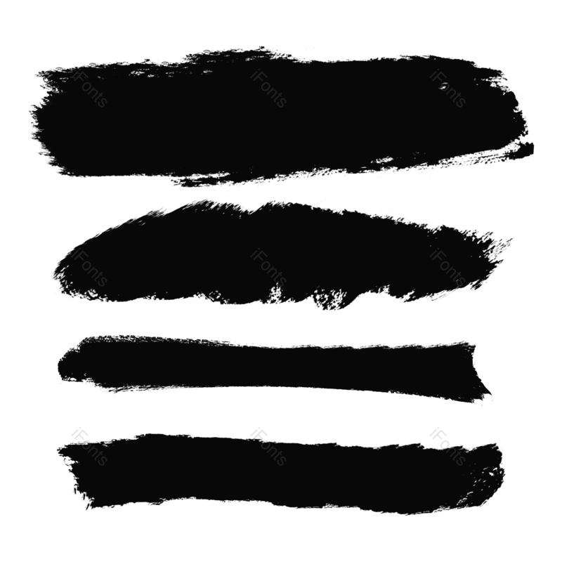 毛笔笔触图片,黑色元素,PNG,免抠素材